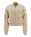 Isabel Marant Étoile Bomber Jacket Ribbed Cuffs Hem Side Pockets In Nude