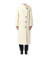 Isabel Marant Étoile Long Notched Lapel Coat Pockets In Neutral
