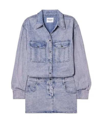 Isabel Marant Étoile Long-sleeved Denim Dress In Multi