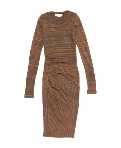 Isabel Marant Étoile Long-sleeved Dress In Brown