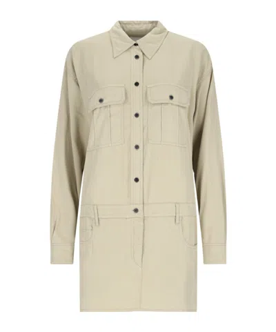 ISABEL MARANT ÉTOILE ISABEL MARANT ÉTOILE PALVINA DROP SHOULDER SHIRT DRESS