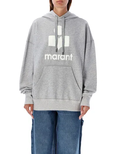 Isabel Marant Étoile Hooded Sweatshirt With Drawstring And Kangaroo Pocket In Gray