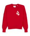 Isabel Marant Étoile Womens Poppy Red Round-knit Knitted Cotton And Wool-blend Jumper In Red