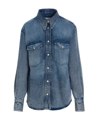 Isabel Marant Étoile Long-sleeved Shirt In Blue