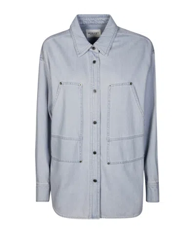 Isabel Marant Étoile Long-sleeved Shirt In Gray