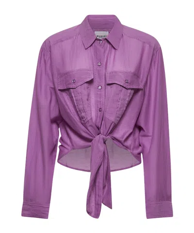 Isabel Marant Étoile Long-sleeved Shirt In Purple