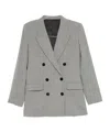 Isabel Marant Étoile Checked Double-breasted Jacket In Gray