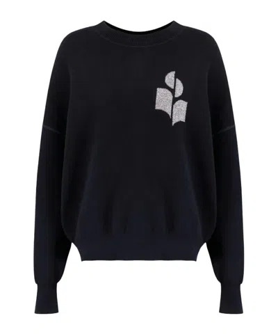 Isabel Marant Étoile Marant Etoile Marisans Sweater With Logo Intarsia In Blue