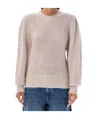 Isabel Marant Étoile Oversized Wool-blend Crewneck Pullover In Nude