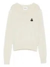 Isabel Marant Étoile Long-sleeved Sweater With Logo In Gray
