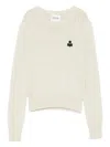 Isabel Marant Étoile Long-sleeved Sweater With Logo In Gray