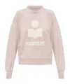 Isabel Marant Étoile Pink Cotton Blend Moby Logo Sweatshirt In Pink