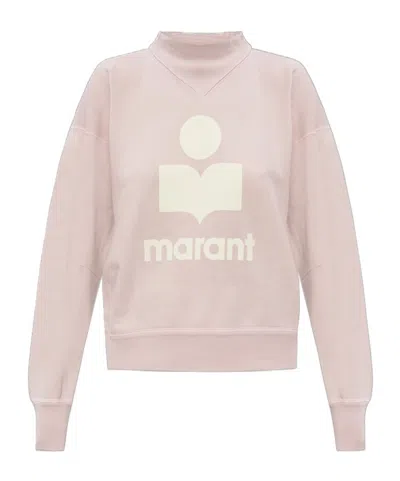 ISABEL MARANT ÉTOILE LOGO-PRINT MOCK-NECK SWEATSHIRT