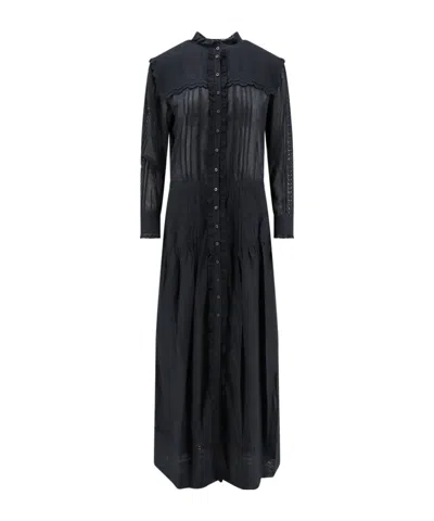 Isabel Marant Étoile Lonie Ruffled Broderie-anglaise Maxi Dress In Black