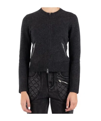 Isabel Marant Étoile Long-sleeved Knitted Cardigan In Black
