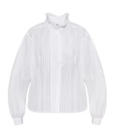 Isabel Marant Étoile Ruffled Broderie-anglaise Shirt In White