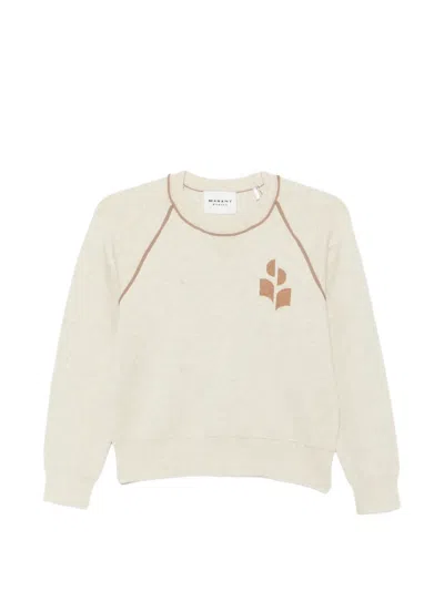 Isabel Marant Étoile Loriby Logo-motif Sweater In Nude