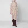 Isabel Marant Étoile Isabel Marant Etoile Loriena Beige Dress With Floral Print In Brown