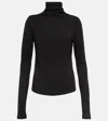 Isabel Marant Étoile Jersey Turtleneck Top In Black