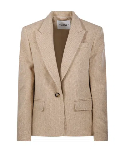 Isabel Marant Étoile Single-button Suit Coat In Beige