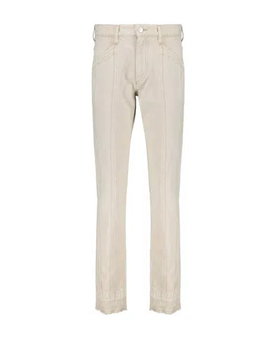 Isabel Marant Étoile Low-rise Slim-cut Jeans In White