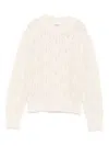 Isabel Marant Étoile Lpatterned Open-knit Sweater In White