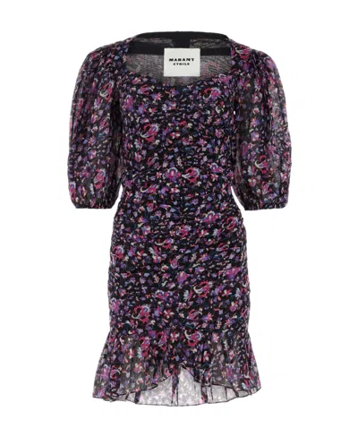 ISABEL MARANT ÉTOILE ISABEL MARANT ÉTOILE FLORAL-PRINTED SWEETHEART NECK MINI DRESS