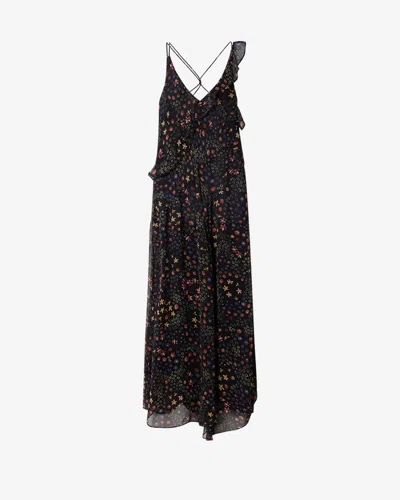 Isabel Marant Étoile Luxie Dress In Black And Ecru