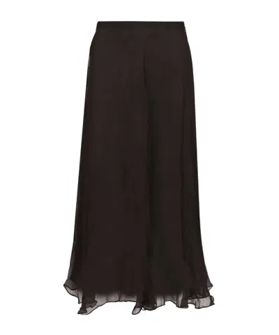 Isabel Marant Étoile Lycia Chiffon Asymmetric Skirt In Black