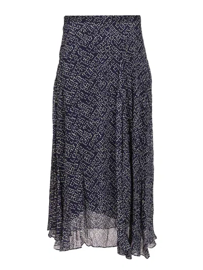 Isabel Marant Étoile Asymmetric Printed Skirt In Black