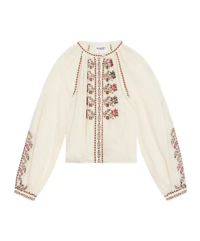 Isabel Marant Étoile Lynne Blouse In Neutral