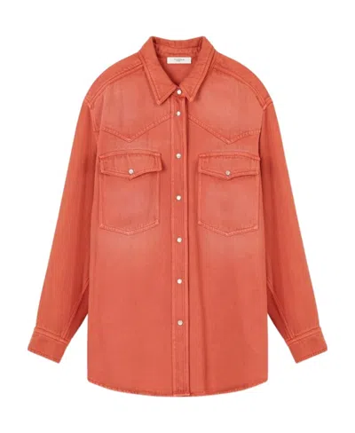 Isabel Marant Étoile Lyocell Denim Shirt In Red