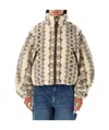 Isabel Marant Étoile Ecru And Brown Mackensy Coat In Nude