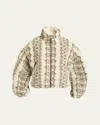 Isabel Marant Étoile Ecru And Brown Mackensy Coat In Ecru/brown