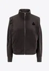 Isabel Marant Étoile Madilia Zip-up Logo Sweatshirt In Black