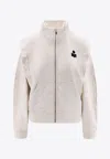 Isabel Marant Étoile Madilia Zip-up Logo Sweatshirt In Neutral