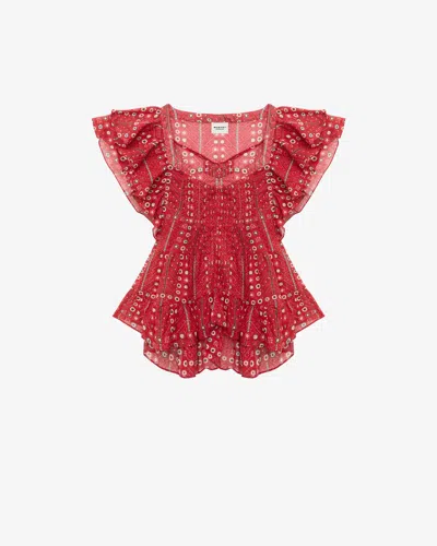 Isabel Marant Étoile Madrana Top In Red
