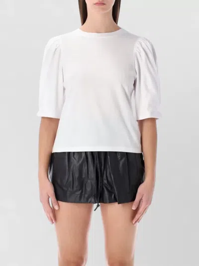 Isabel Marant Étoile Maelis Short Sleeve Crew Neck Top In White