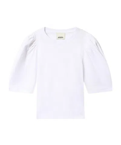 Isabel Marant Étoile Maeliss Tee Puff-sleeve T-shirt In White