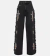 Isabel Marant Étoile Bedruckte Wide-leg Jeans Maella In Grau