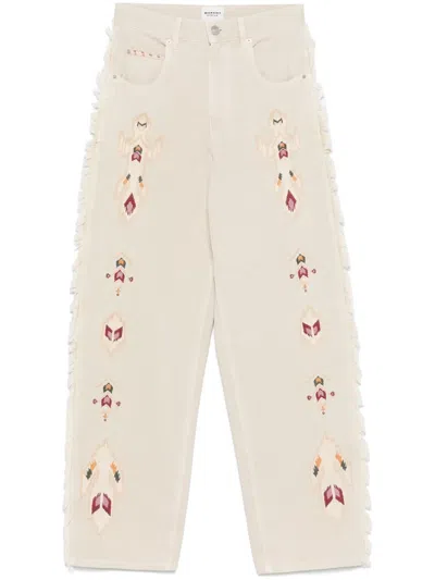 Isabel Marant Étoile Maella Jeans In Neutrals