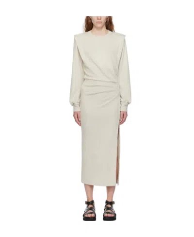 Isabel Marant Étoile Mafalda Long-sleeve Maxi Dress In Nude