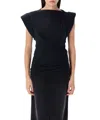 Isabel Marant Étoile Gz T-shirt With Cap Sleeves And Draped Detail In Black