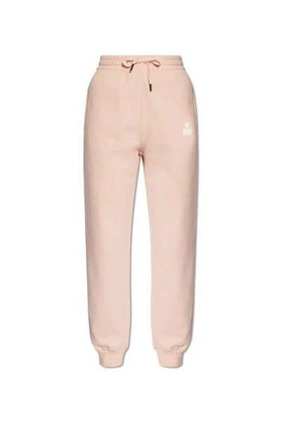 Isabel Marant Étoile Malona Logo Embroidered Track Pants In Pink