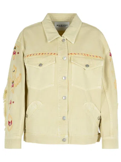 Isabel Marant Étoile Isabel Marant Etoile 'manona' Beige Cotton Blend Jacket Women