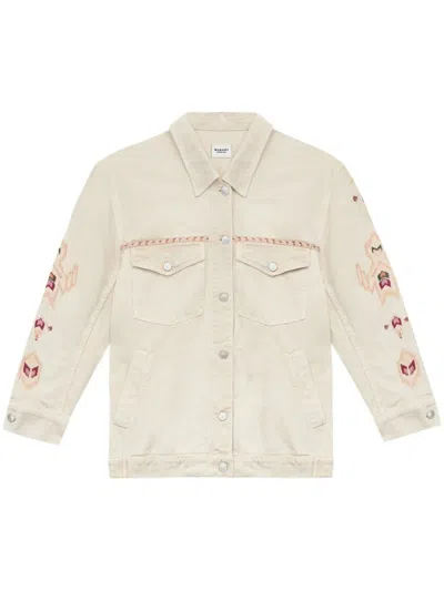 Isabel Marant Étoile Isabel Marant Etoile Manona Denim Jacket In Beige