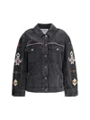 Isabel Marant Étoile Manona Denim Jacket In Dark Grey