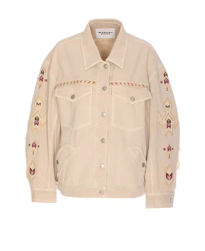ISABEL MARANT ÉTOILE EMBROIDERED DENIM JACKET