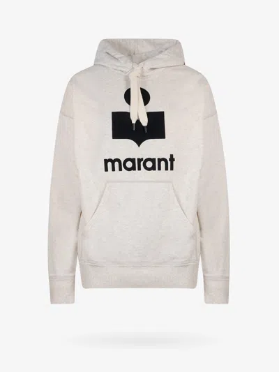 ISABEL MARANT ÉTOILE MANSEL COTTON SWEATSHIRRT WITH FLOCKED LOGO