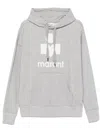 Isabel Marant Étoile Hooded Sweatshirt With Drawstring And Kangaroo Pocket In Gray